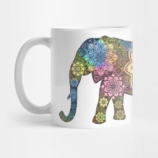 Multicoloured henna elephant Mug